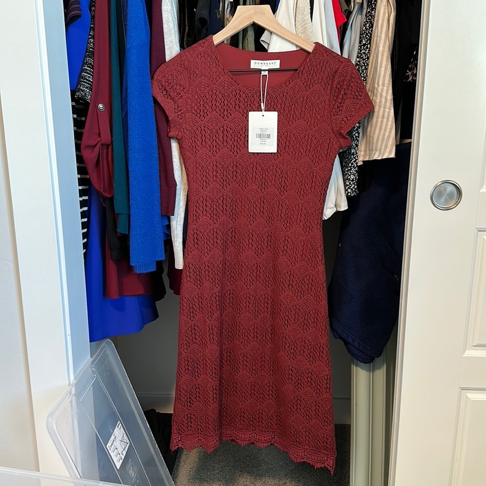 Downeast peaceful dress in burgundy - never worn